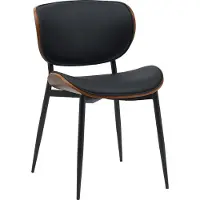 CLP Chaise Enid - tissu - Noyer / - Noir