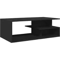 Syfax Table basse noir 102x55x35 cm bois d'ingénierie