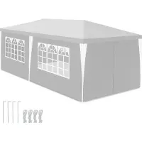 TolleTour Pavillon en tubes d'acier - Pavillon de terrasse, tente pour fumeurs et tente de réception en tubes d'acier pour le jardin blanc 3x6m