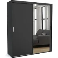 Furnlux Classic FURNLUX Tapis de vestiaire A Noir 140cm / Couleur principale : Noir / Dimensions : 140 x 60 x 205 cm