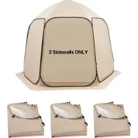 Vevor Paroi latérale, adaptée aux tentes de 303 x 265 cm, partie latérale de 168 x 129 cm, tissu Oxford 300D argenté, lot de 3 (tente non incluse), pour les activités de plein air, beige