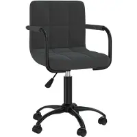 Syfax Chaise pivotante de bureau Noir Velours
