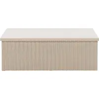 Furnlux Classic FURNLUX Table basse Lenox Beige 90cm / Hauptfarbe : Beige / Abmessungen : 90 x 90 x 30 cm