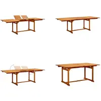 vidaXL Table de jardin (160 240)x100x75 cm Bois massif Acacia - Table de jardin - Tables de jardin - Tables de salle à manger