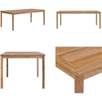 vidaXL Table de jardin 200x100x77 cm Teck massif - Table de salle à manger - Table de salle à manger en bois - Tables de salle à manger en bois