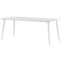 Furnlux Classic FURNLUX Table de salle à manger d'extérieur Lina Beige 90cm / Couleur principale : Beige / Dimensions : 90 x 200 x 75 cm