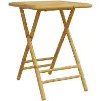 Syfax Table de jardin pliable 55x55x75 cm bambou