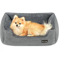 Feandrea Lit pour chien, housse amovible, 70 x 55 x 21 cm, gris