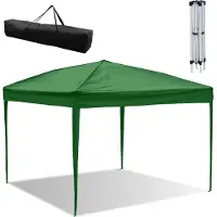 TolleTour Pavillon pliable, Tente de réception étanche, Tentes de réception avec protection UV, Tente de jardin pour jardin terrasse fête, Pavillon pliable 3x3m ohn côtés vert