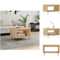 vidaXL Table basse Chêne Sonoma 60x50x40 cm Bois composite - Tables basses