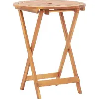 Syfax Table pliable de jardin 60x75 cm bois d'acacia massif