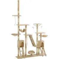 Syfax Arbre à chat avec griffoirs en sisal 230-250 cm Beige