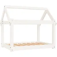 Syfax Lit pour chien Blanc 81x60x70 cm Bois de pin solide