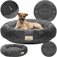 AIO Factory Lit pour chien, Canapé, Oreiller, Dormir, Antidérapant 120 cm Gris foncé