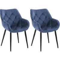 CLP lot de 2 chaises Tanna velours