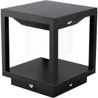 Silamp Balise Solaire Design Noire 2W IP65 Avec Détecteur de Mouvement - Blanc Chaud 2300K - 3500K