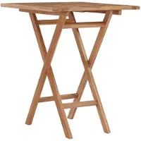 Syfax Table pliable de jardin 60x60x75 cm Bois de teck solide