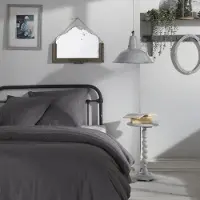 TODAY Housse de couette, 260 x 240 cm, Charme, Chambray Gris foncé Capucine, Polycoton
