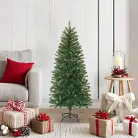 Prolenta Maison Exclusive - Sapin de Noël artificiel, 120 cm, en PVC, PE et acier, de couleur verte