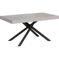 Ityhome - Table extensible 160/244x80 cm Karida cachemire pieds anthracite