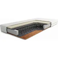 Furnlux Classic FURNLUX Matelas à ressorts Asti White 120x200cm / Hauptfarbe : Weiß / Abmessungen : 120 x 200 x 15 cm