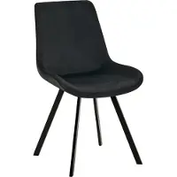CLP Chaise de salle à manger Lewes - velours - Gris foncé