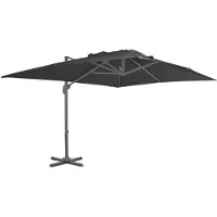 vidaXL Best Möbel Parapluie avec mât en aluminium 4x3 m Noir - Parasols Cloris Neu4142540 1parcel
