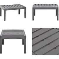 vidaXL Table de jardin Moka 78x55x38 cm plastique - Table de jardin - Tables de jardin - Table d'appoint