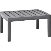 Syfax Table de jardin Moka 78x55x38 cm Plastique