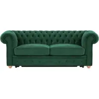 Wintech Chesterfield Max Borneo – Canapé trois places convertible avec sommier-Velluto 10-aveo