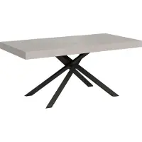 Ityhome - Table extensible 200/460x90 cm Karida cachemire pieds anthracite
