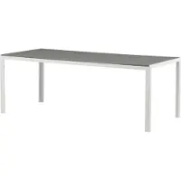 Furnlux Classic FURNLUX Outdoor Table à manger Break Gris Et Blanc 90cm / Couleur principale : Gris / Dimensions : 90 x 205 x 75 cm