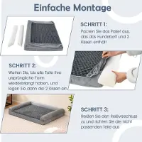 Northix Panier orthopédique pour chien XL, gris - Soutien articulaire, antidérapant