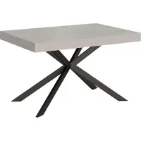 Ityhome - Table extensible 120/224x90 cm Plaker cachemire pieds anthracite