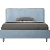 Ityhome - coffre rembourré 140x190 microfibre bleu clair Antea Large