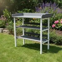 Mucola Table de rempotage Table en bois Table de jardin Table de jardinage Table Serre Jardin