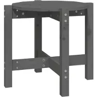 Syfax Table basse Gris Ø 52,5x45 cm Bois massif de pin