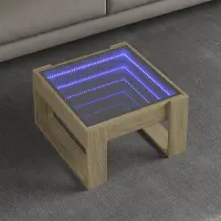Prolenta Maison Exclusive - Table basse avec LED Infinity Chêne Sonoma 50x53x30 cm