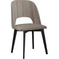 Mirjan 24 Chaises de table à manger AFTON 8 - noir / beige