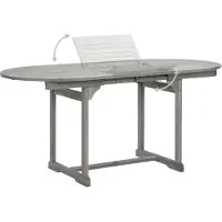 Syfax Table à dîner de jardin (120-170)x80x75 cm Bois d'acacia massif