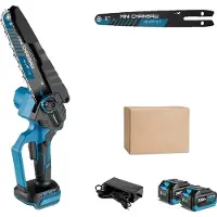 OEM Tronçonneuse électrique, guide-chaîne de 8 pouces, vitesse de rotation à vide de 20000 tr/min, boîte à papier à 2 piles