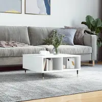 vidaXL Best Möbel Table basse Blanc brillant 60x60x30 cm Bois composite - Tables basses Cloris Neu4579746 1parcel
