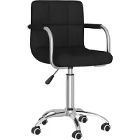 Syfax Chaise pivotante de bureau Noir Tissu
