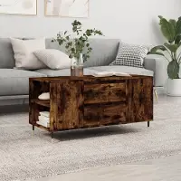 Prolenta Maison Exclusive - Table basse en chêne fumé 102x44,5x50 cm Matériau dérivé du bois