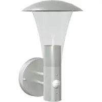 vidaXL Applique murale d'extérieur avec détecteur de mouvement Argenté Acier inoxydable