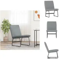 vidaXL Fauteuil lounge gris clair 52x75x76 cm Tissu - Fauteuil