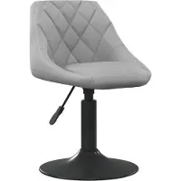 Syfax Tabouret de bar Gris clair Velours