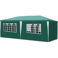 HENGDA Pavillon Pavillon de terrasse - Tente de marché et protection solaire pour le jardin, parfaite tente de réception Vert 3x6m