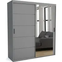 Furnlux Classic Tapis de vestiaire FURNLUX C Gris 200cm / Couleur principale : Gris / Dimensions : 200 x 60 x 205 cm