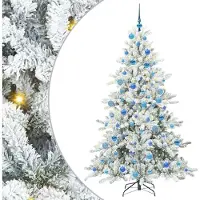 Syfax Sapin de Noël Artificiel à Branches Articulées Blanc 180 cm